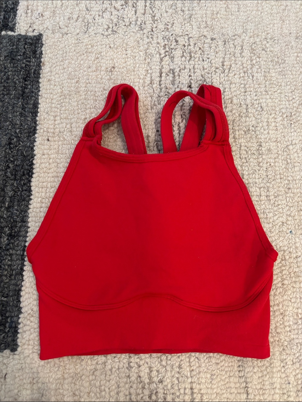 FP Movement by Free People Red High-Neck Seamless Sports Bralette